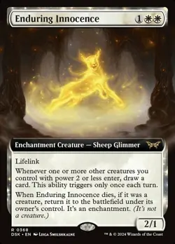 MTG Enduring Innocence - Foil - Extended Art, Light Play, English Duskmourn: Hou - Image 1