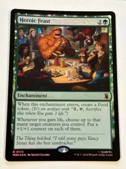 MTG Heroic Feast Foil NM - Image 1