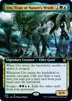 1x MTG Uro, Titan of Nature's Wrath - Extended Art Near Mint, English - Theros B - Image 1