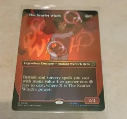 The Scarlet Witch Borderless FOIL Marvel Super Heroes Pack Fresh MTG MINT 🔥🔥🔥 - Image 1