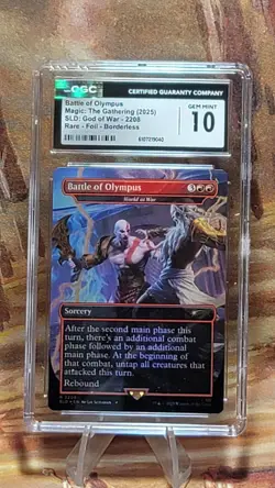 MTG Battle of Olympus #2208 🌈Foil Borderless SLD God of War Greek CGC 10 💎 - Image 2
