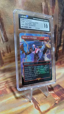 MTG Battle of Olympus #2208 🌈Foil Borderless SLD God of War Greek CGC 10 💎 - Image 4