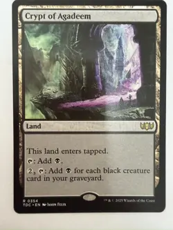 MTG ~ Crypt of Agadeem ~ TDC ~ NM - Image 1