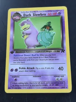 Pokemon Card TCG Dark Slowbro 29/82 Team Rocket 1st Edition Near Mint Non Holo - Image 1