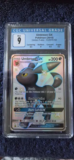 Pokemon Umbreon GX SV69/SV94 Hidden Fates CGC Mint 9 subgrades - Image 1