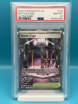 PSA 10 - 2025 POKEMON PFL EN BATTLE CAGE ULTRA RARE - Image 1