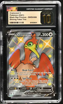 CGC 10 Cramorant V Swsh086 Black Star Promos HOLO Pristine - Image 1