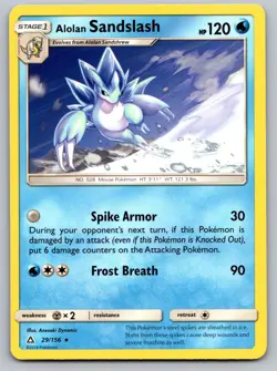 Alolan Sandslash 29/156 Rare Ultra Prism Pokemon Near Mint - Image 1