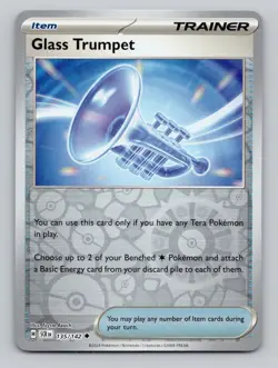 Glass Trumpet 135/142 Uncommon Stellar Crown Pokemon Reverse Holo Near Mint - Image 1