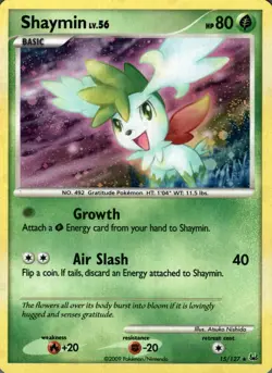 Shaymin 15/127 Holo Rare Platinum Pokemon Lightly Played - Image 1