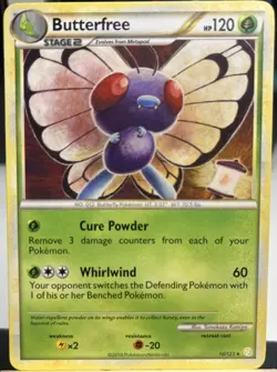 Pokemon TGC Butterfree 16/123 Non-Holo Heart Gold & Soul Silver NM - Image 1