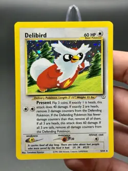 Pokemon TCG Delibird Holo Rare 5/64 Unlimited Neo Revelation Near Mint FAST SHIP - Image 1