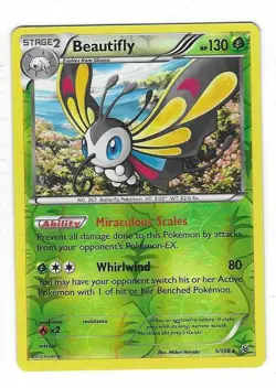 Pokemon --- BEAUTIFLY --- XY Roaring Skies! REVERSE HOLO! NM/Mint! 5/108 - Image 3