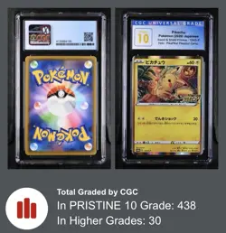 CGC 10 PRISTINE Japanese Pokemon 2020 Pikachu 124/S-P Sword & Shield PROMO - Image 1
