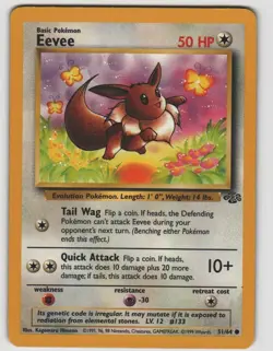 Eevee Common Jungle 51/64 1st Edition Near Mint Pokemon - Image 1