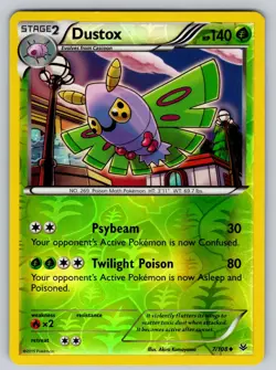 Dustox 7/108 Reverse Holo Uncommon Roaring Skies Pokemon Lightly Played - Image 1