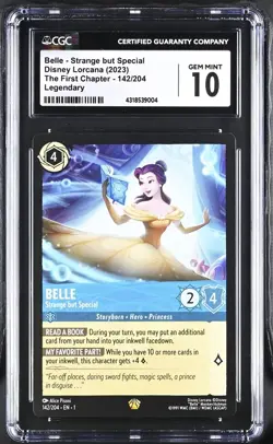 Disney Lorcana First Chapter Belle Strange but Special Legendary CGC GEM MINT 10 - Image 1