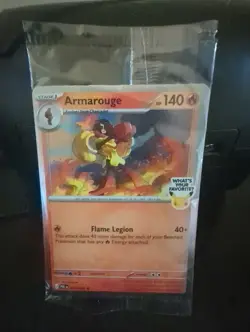 New Rare Armarouge Pokemon Best Buy Promo Card 2026 Pitch Black Collectible - Image 1