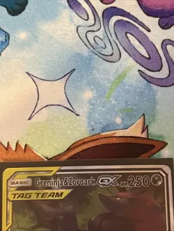 Greninja & Zoroark GX 201/214 Unbroken Bonds Alternate Art Pokemon TCG CARD - Image 2
