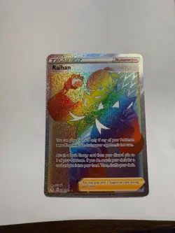 Pokemon Card Raihan (Secret) 224/203 Evolving Skies Rainbow Holo Texture Rare - Image 1