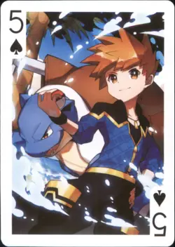 Japan PALCITY Pokemon Playing Card Poker Set #5 of Spades Gary Oak Blastoise - Image 1