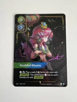 Riftbound Lillia Bashful Bloom Legend Card Overnumber Signature Mint - Image 1