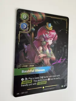 Riftbound Lillia Bashful Bloom Legend Card Overnumber Signature Mint - Image 2