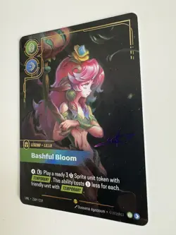 Riftbound Lillia Bashful Bloom Legend Card Overnumber Signature Mint - Image 3