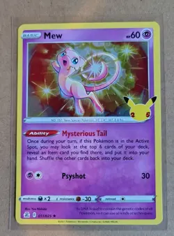 MEW 11/25 MP HOLO RARE CELEBRATIONS 25TH ANNIVERSARY POKEMON CARD 2021 - Image 1