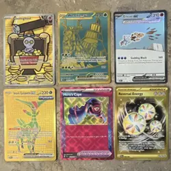 Pokemon TCG 7-Card Holo Lot Gimmighoul Wo-Chien ex Iron Leaves ex - Image 1