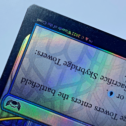 Magic the Gathering Skybridge Towers Land Showcase Foil Card 2022 SNC - Image 3