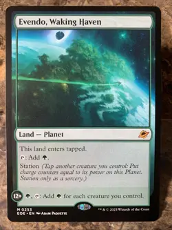 MTG TCG Edge of Eternities Evendo, Waking Haven 0253 Regular Mythic Land - Image 1