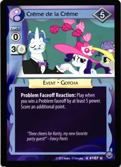 My Little Pony CCG Creme de la Creme Uncommon Trading Card - Image 1