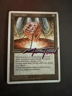 Mana Vault MTG Core Set 4th Edition Regular SHADOW SIGNED - Image 1