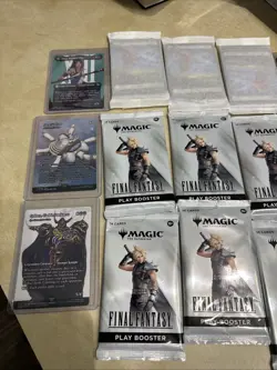 MTG Final Fantasy Booster Packs (6 Total), 36 Lands (12 Foil), 3 Rare, 3Uncommon - Image 2