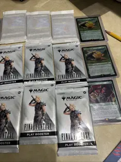 MTG Final Fantasy Booster Packs (6 Total), 36 Lands (12 Foil), 3 Rare, 3Uncommon - Image 3