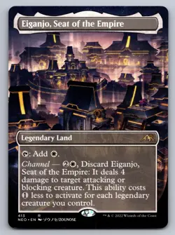 Eiganjo, Seat of the Empire (Borderless) 413 Kamigawa: Neon Dynasty MTG NM - Image 1
