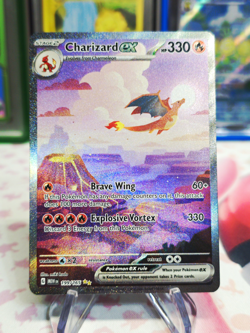 Charizard ex: 199/165, Sv: Scarlet & Violet 151 SIR Full Art Holo Eng - Image 1