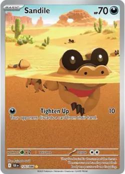 Sandile 135/086 Illustration Rare Holo NM Pokemon Sv: Black Bolt - Image 1