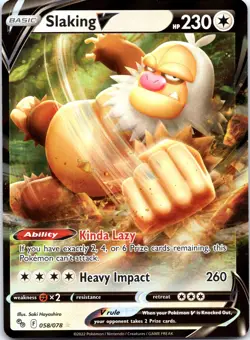 Slaking V Holo Ultra Rare Pokemon GO 058/078 NM - Image 1