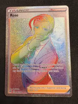 Rose 196/189 Rare Rainbow Darkness Ablaze Pokemon Holo 2020 - Image 1
