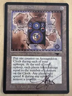 MTG ARTIST PROOF MTG Armageddon Clock AP Sketch Art Amy WEBER - Image 2