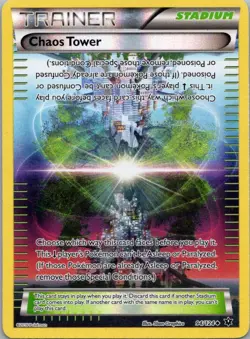 Pokemon TCG Chaos Tower 94/124 Fates Collide Rev Holo LP - Image 1