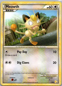 Pokemon TCG Meowth 4/30 HS trainer Kit Raichu LP - Image 1