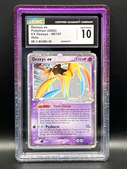 Deoxys ex 98/107 Ultra Rare Holo 2005 Pokemon EX Deoxys- CGC 10 Gem Mint - Image 1