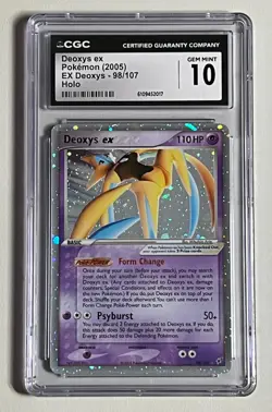 Deoxys ex 98/107 Ultra Rare Holo 2005 Pokemon EX Deoxys- CGC 10 Gem Mint - Image 3