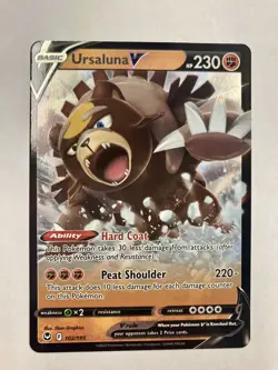 Pokemon TCG Silver Tempest URSALUNA V 102/195 ULTRA RARE HOLO - Image 1