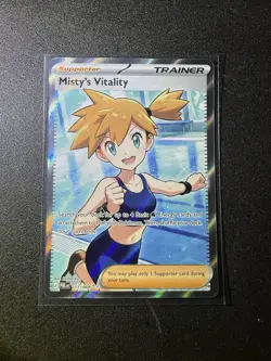 Misty's Vitality 111/084 Pokemon TCG Me05: Pitch Black Full Art Holo - Image 1