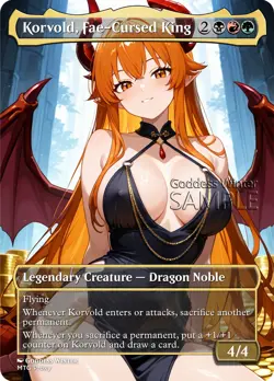 MTG - Korvold, Fae-Cursed King - Fanart Borderless Style - EDH / Playtest - Image 1