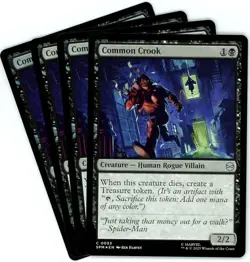 x4 Common Crook (Foil) - 0053 - Marvel's Spider-Man - MTG - SHIPS NOW - Image 1